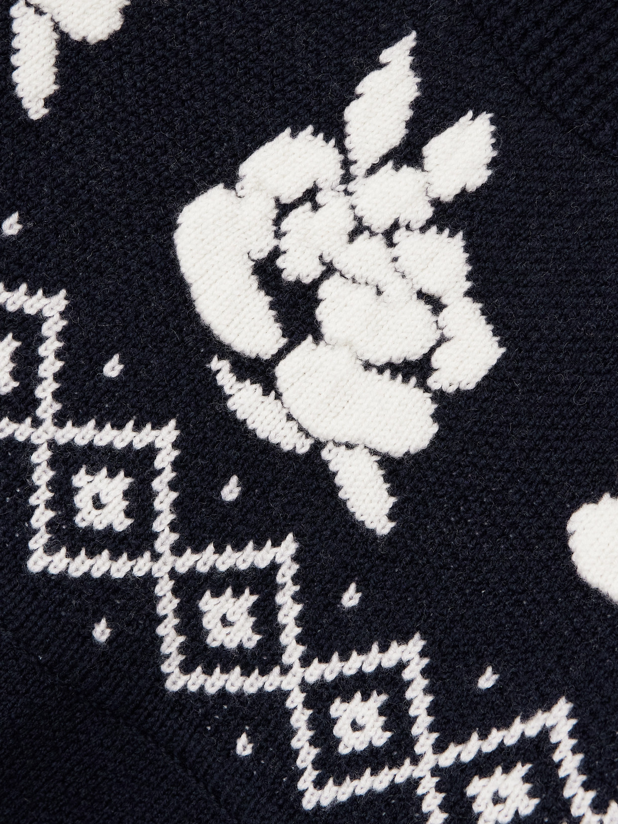 Magda Butrym Wool Sweater With Geometric Pattern In Blue
