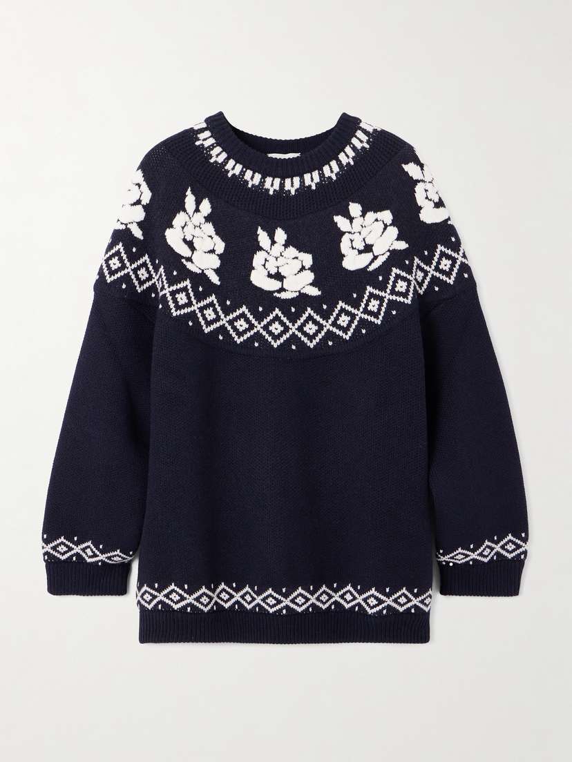 Magda Butrym Intarsia-knit Wool Sweater