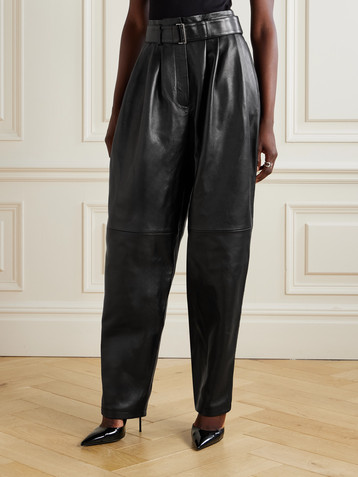 Magda Butrym Belted leather tapered pants