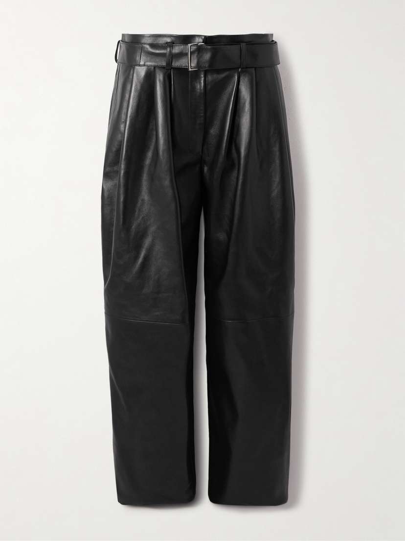 Magda Butrym Belted Leather Tapered Pants