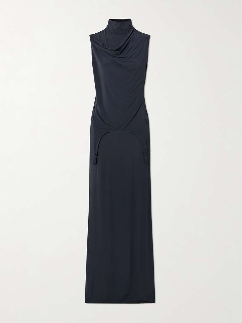Jean Paul Gaultier Draped Stretch-jersey Maxi Dress