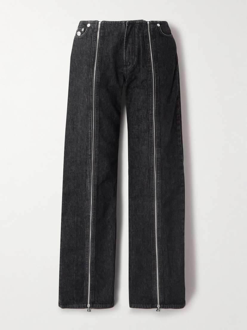 Jean Paul Gaultier Zip-embellished Straight-leg Jeans
