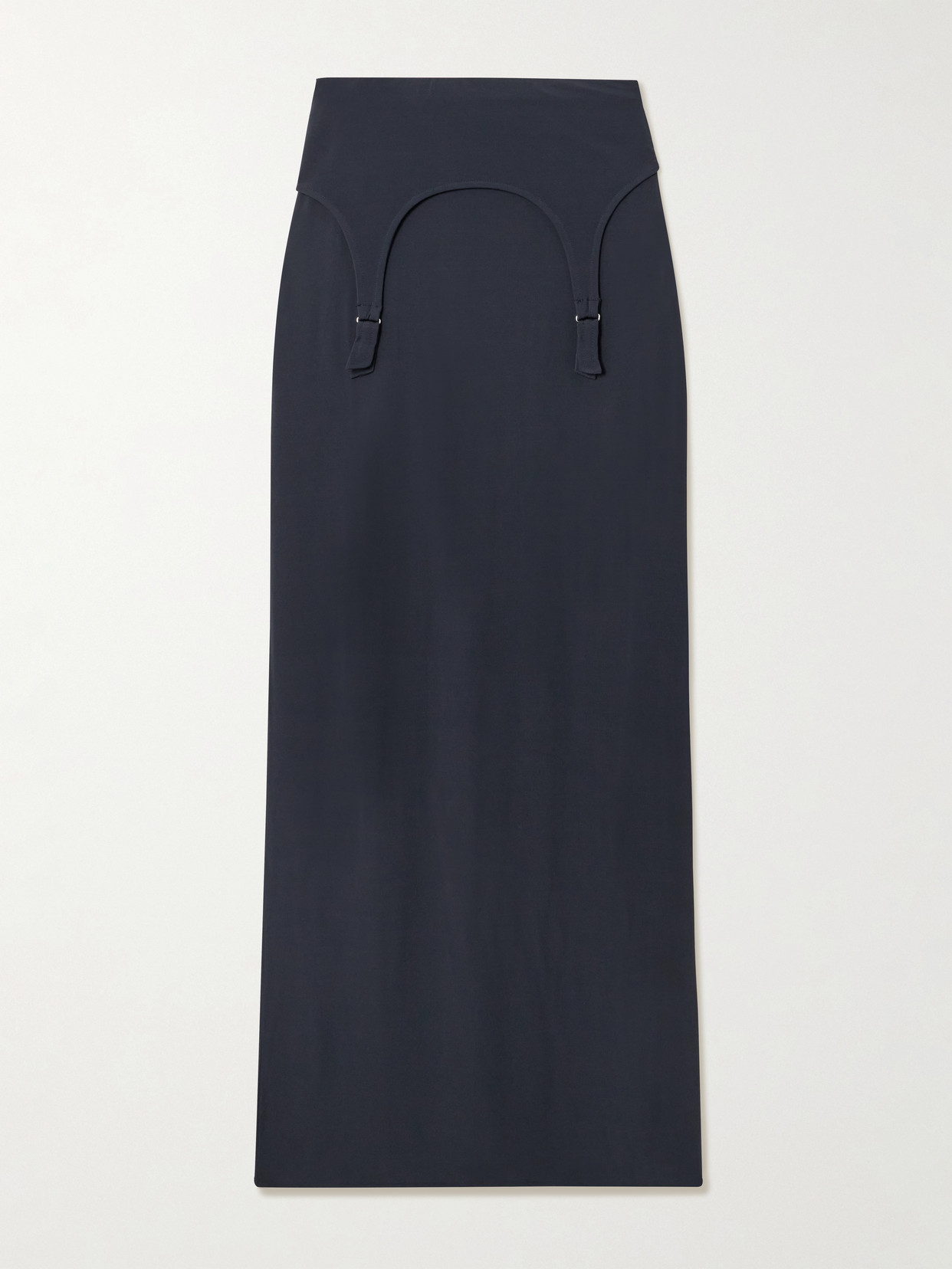 Jean Paul Gaultier Stretch-jersey Maxi Skirt In Blue