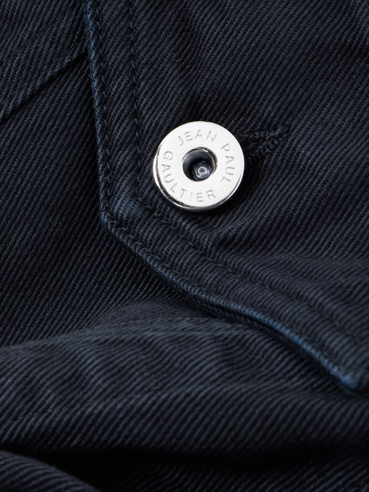 Knit-Trimmed Denim Jacket