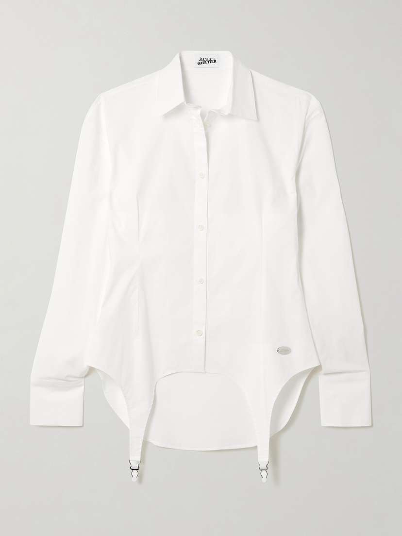 Jean Paul Gaultier Embellished Stretch-cotton Shirt