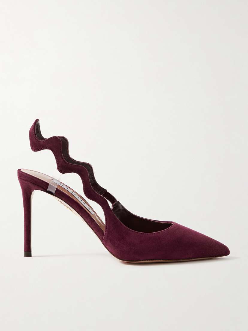 Aquazzura Artiste 85 Suede Pumps