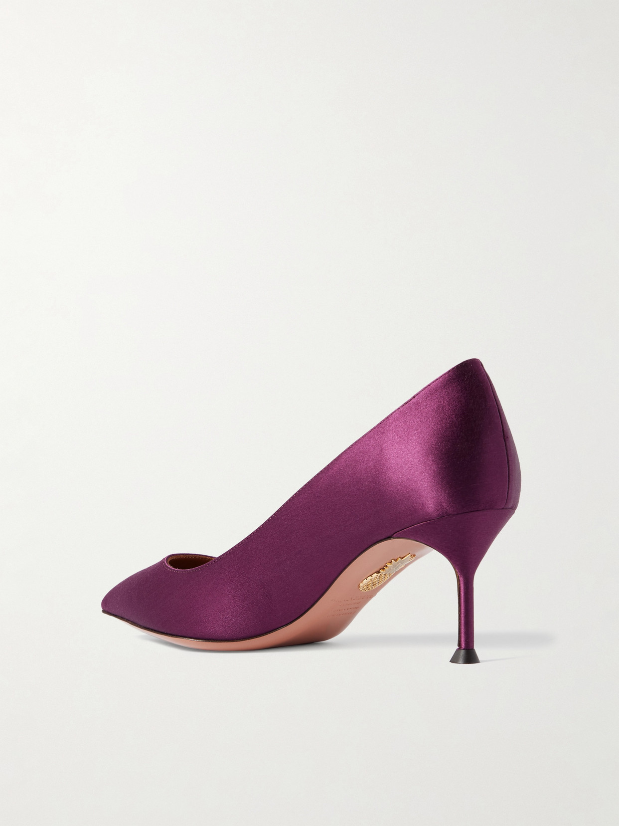 Aquazzura Purist 65 Satin Pumps In Purple