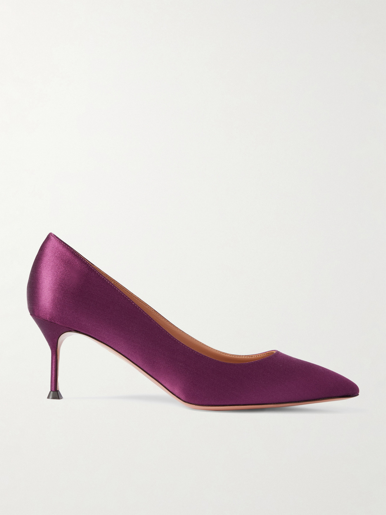 Aquazzura Purist 65 Satin Pumps In Purple