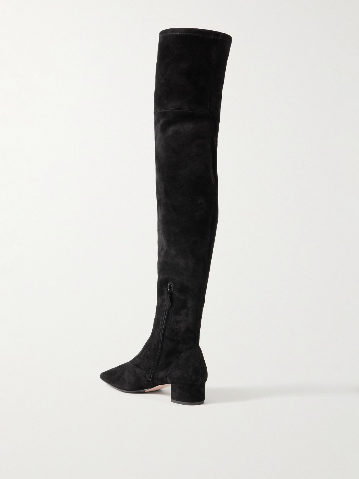 Aquazzura Remi 35 Suede Over-the-knee Boots In Black