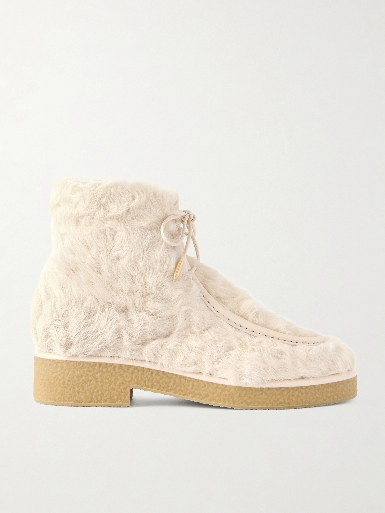 Aquazzura Frosty Shearling Boots In White