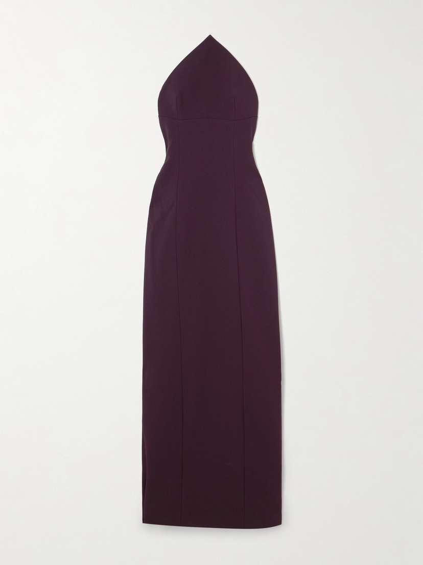 Solace London Senna Strapless Crepe Maxi Dress