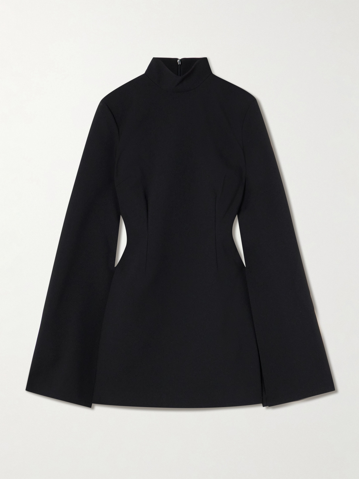 Laurel Crepe Mock-Neck Mini Dress
