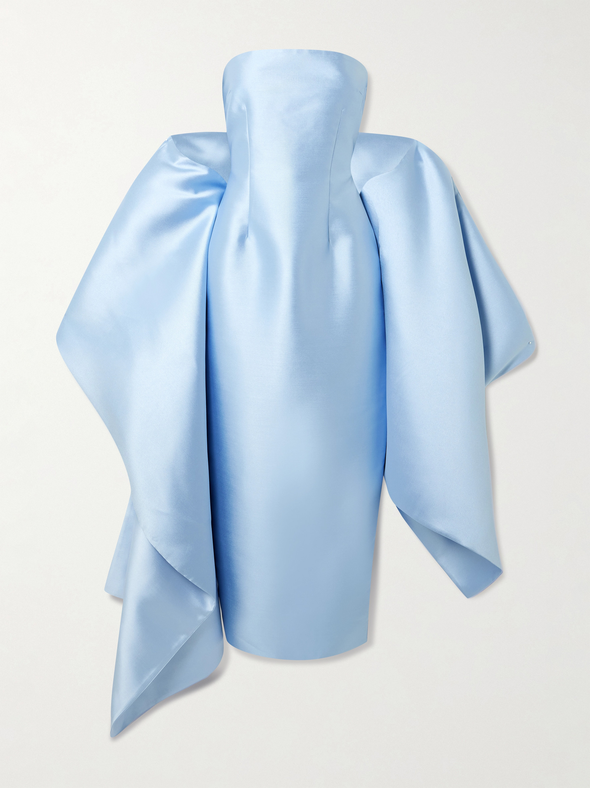 Solace London Renee cape-effect satin midi dress thumbnail