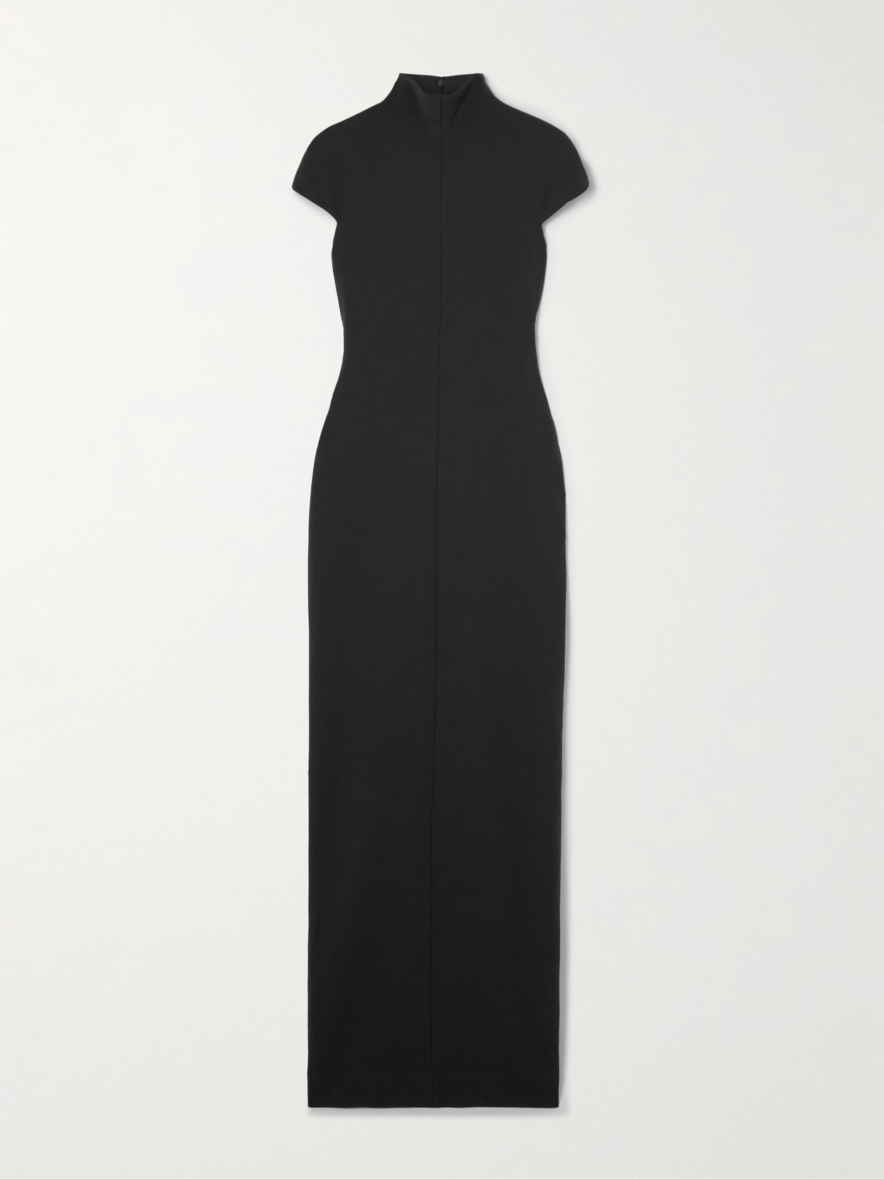 Solace London Lang Stretch-crepe Gown In Black