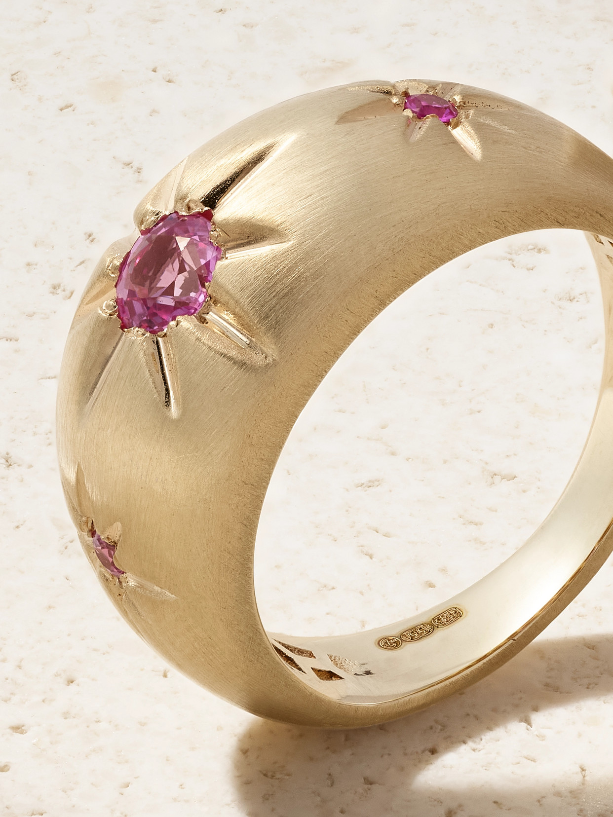 Jacquie Aiche Starburst 14-karat Gold Sapphire Ring In Gold