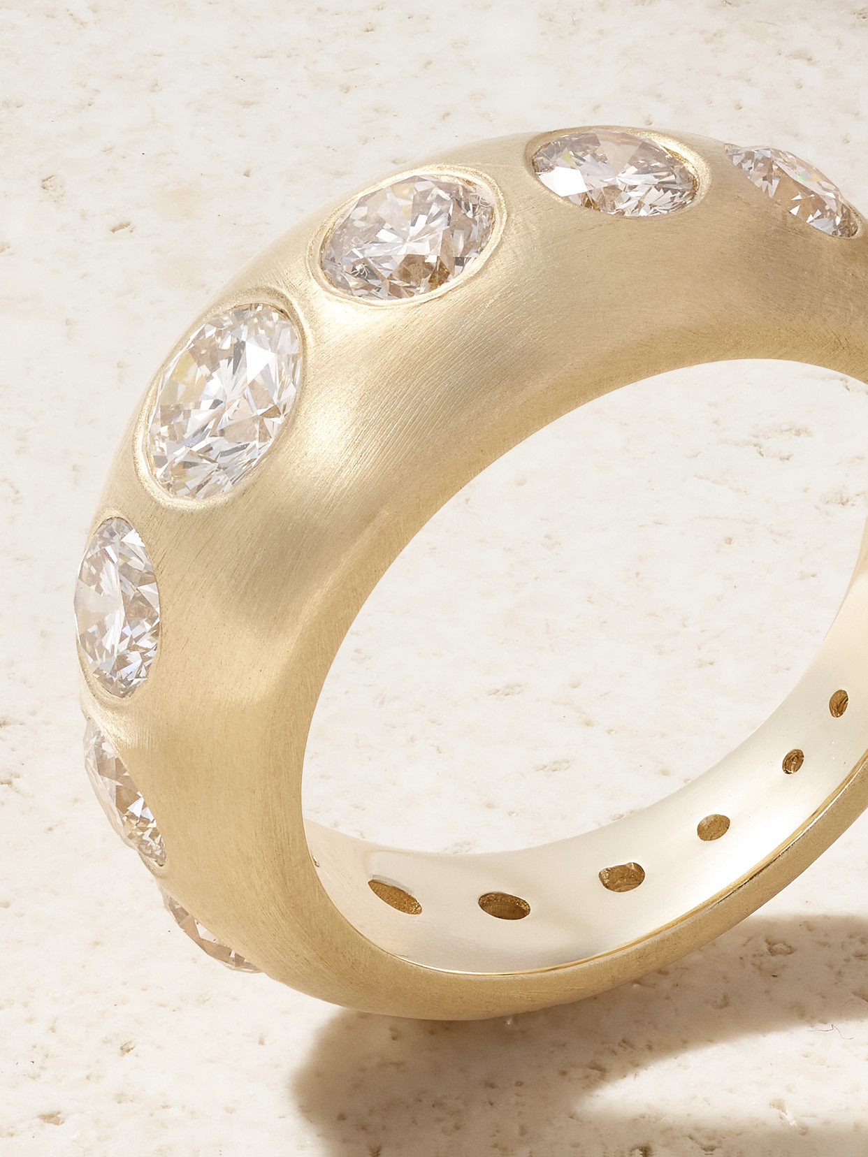 Jacquie Aiche Dome 14-karat Gold Diamond Ring In Gold