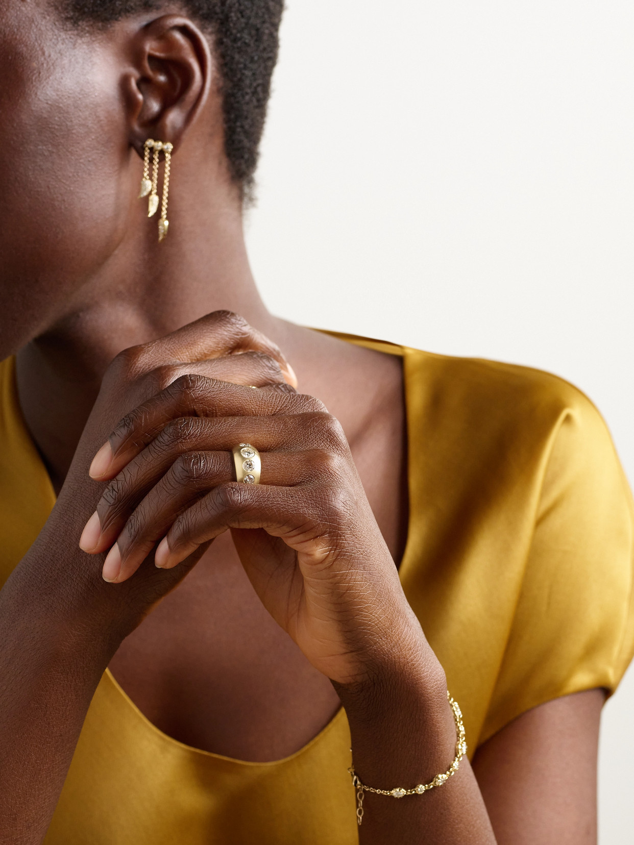 Jacquie Aiche Dome 14-karat Gold Diamond Ring In Gold
