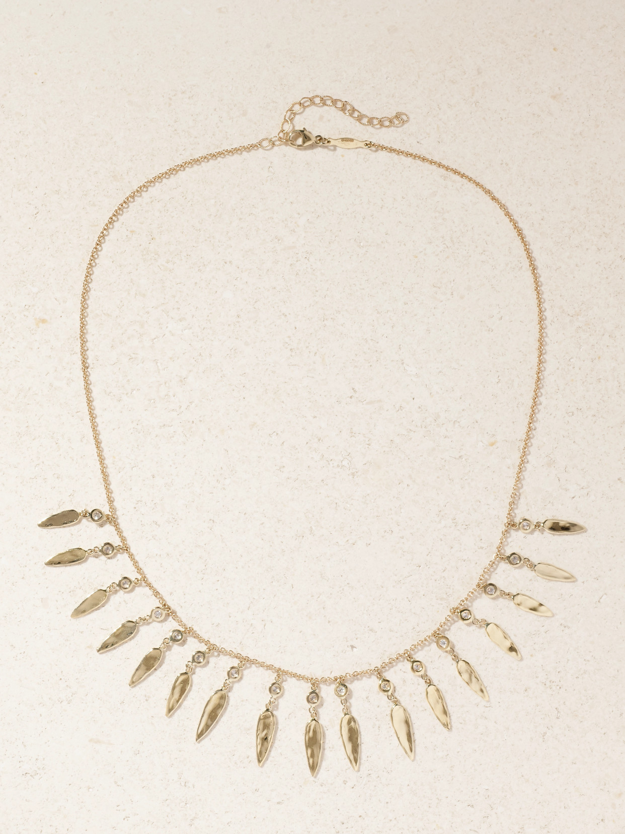 Jacquie Aiche Shaker 14-karat Gold Diamond Necklace