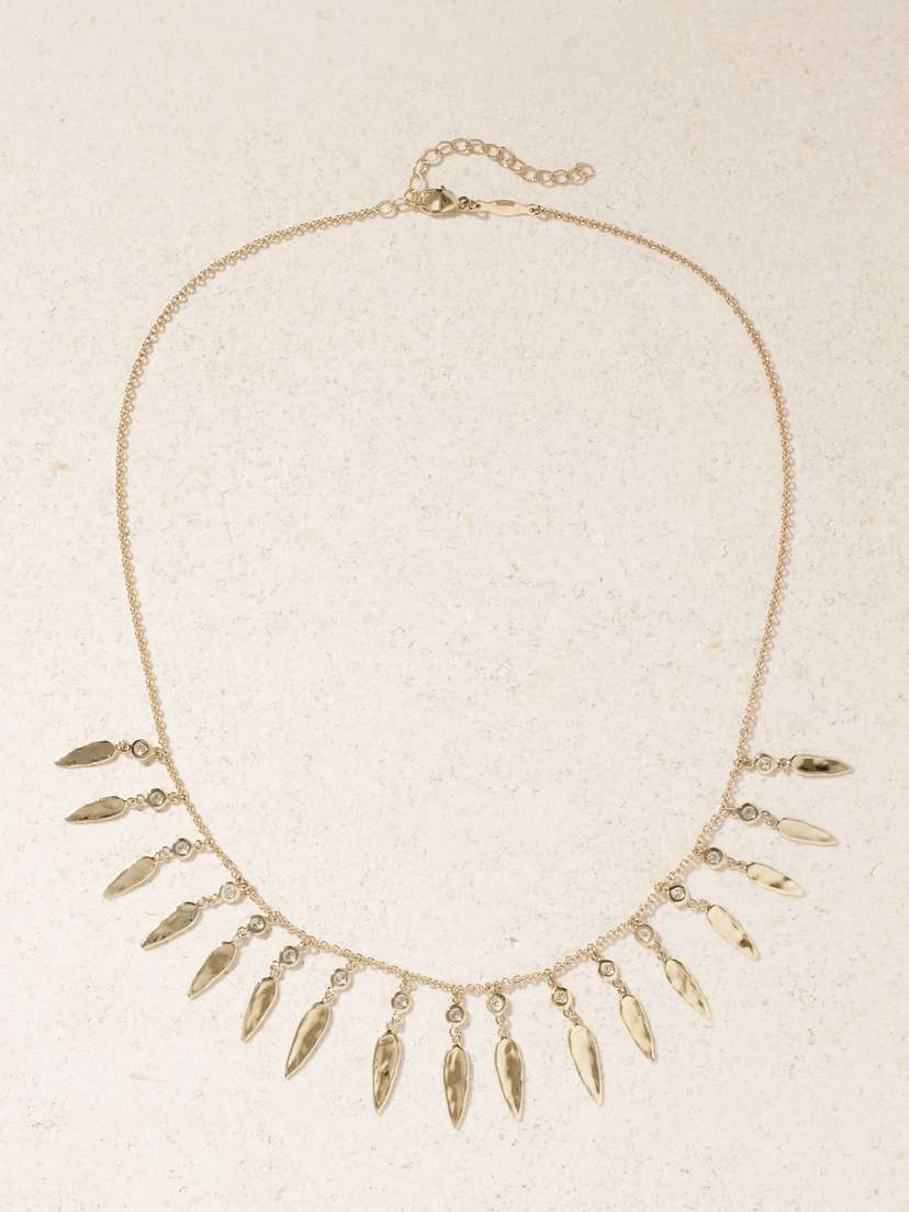 Jacquie Aiche Shaker 14-karat Gold Diamond Necklace