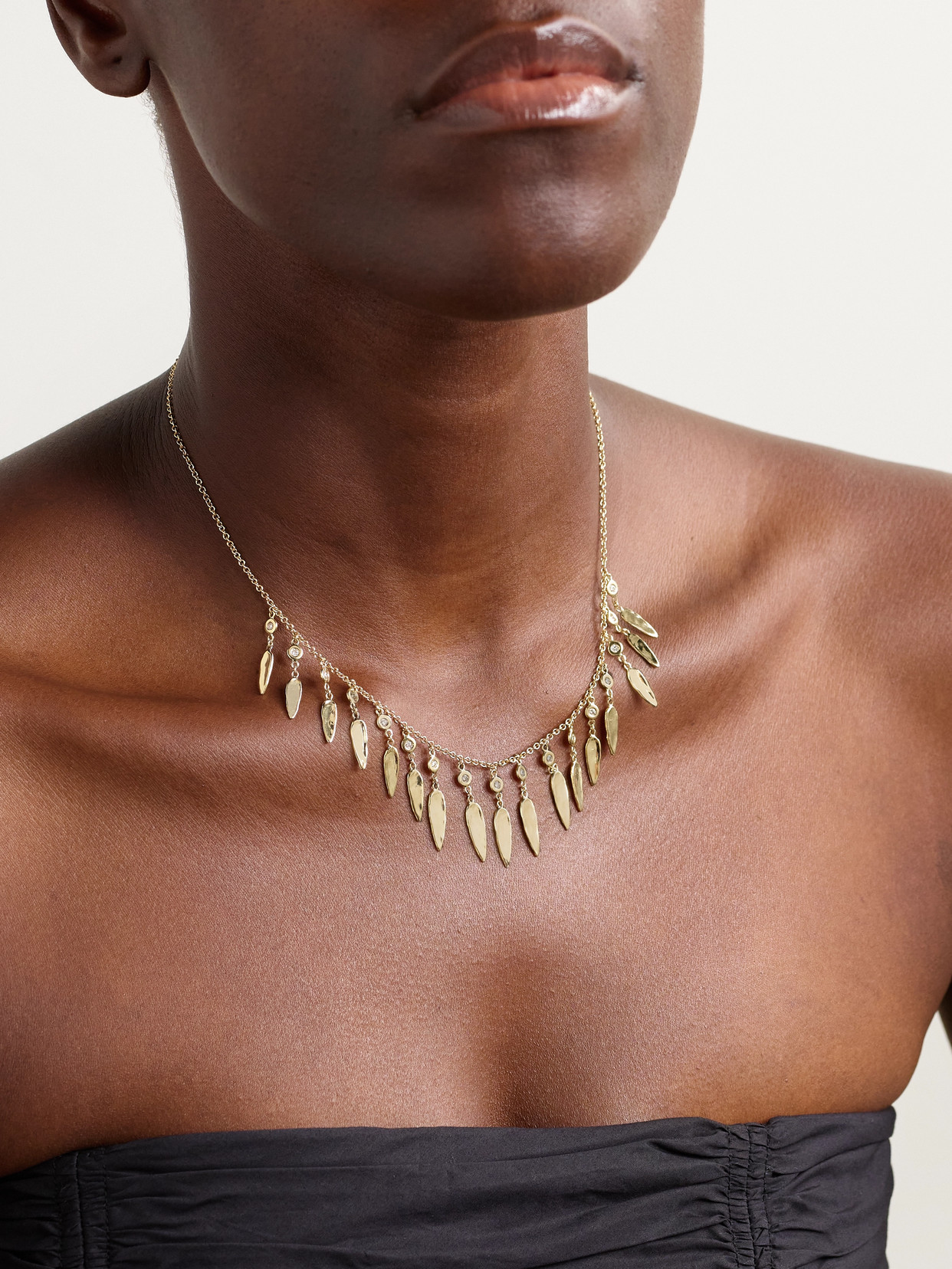Jacquie Aiche Shaker 14-karat Gold Diamond Necklace In Gold