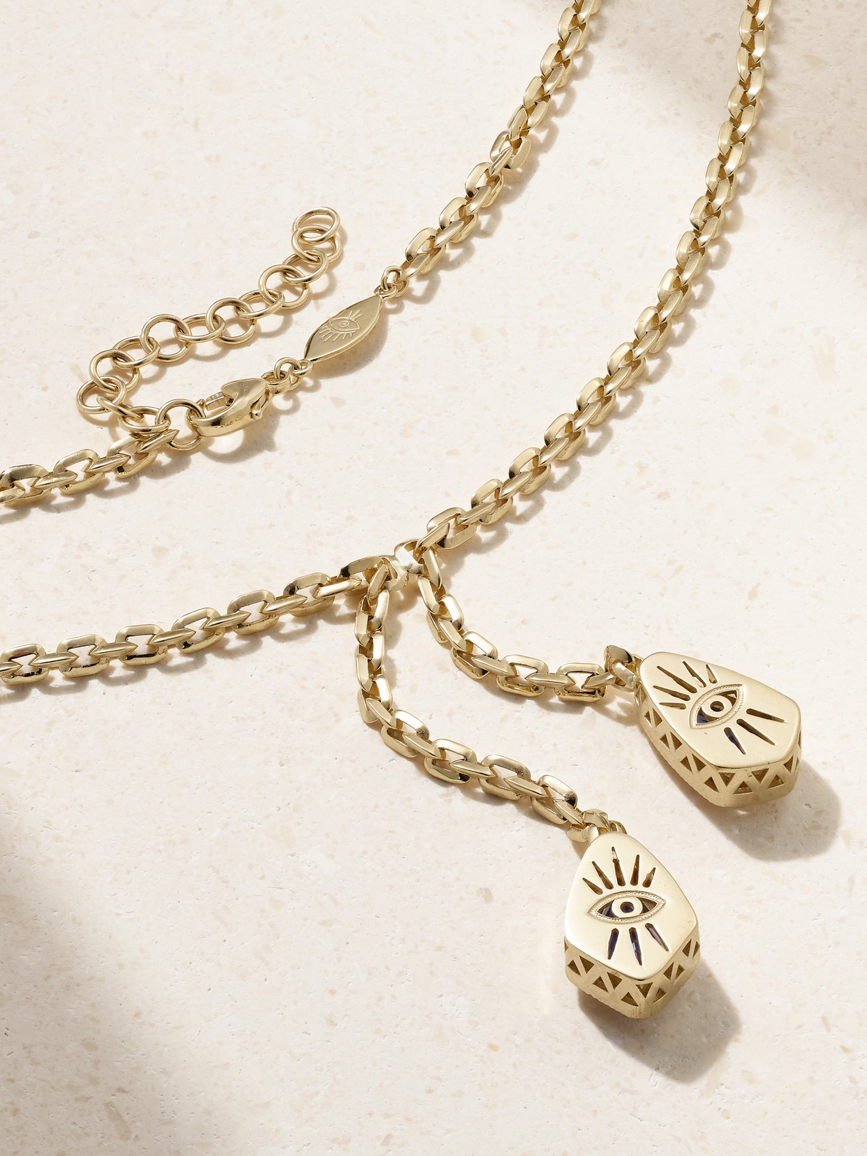 Jacquie Aiche Bolo Mo 14-karat Gold, Tanzanite And Diamond Necklace