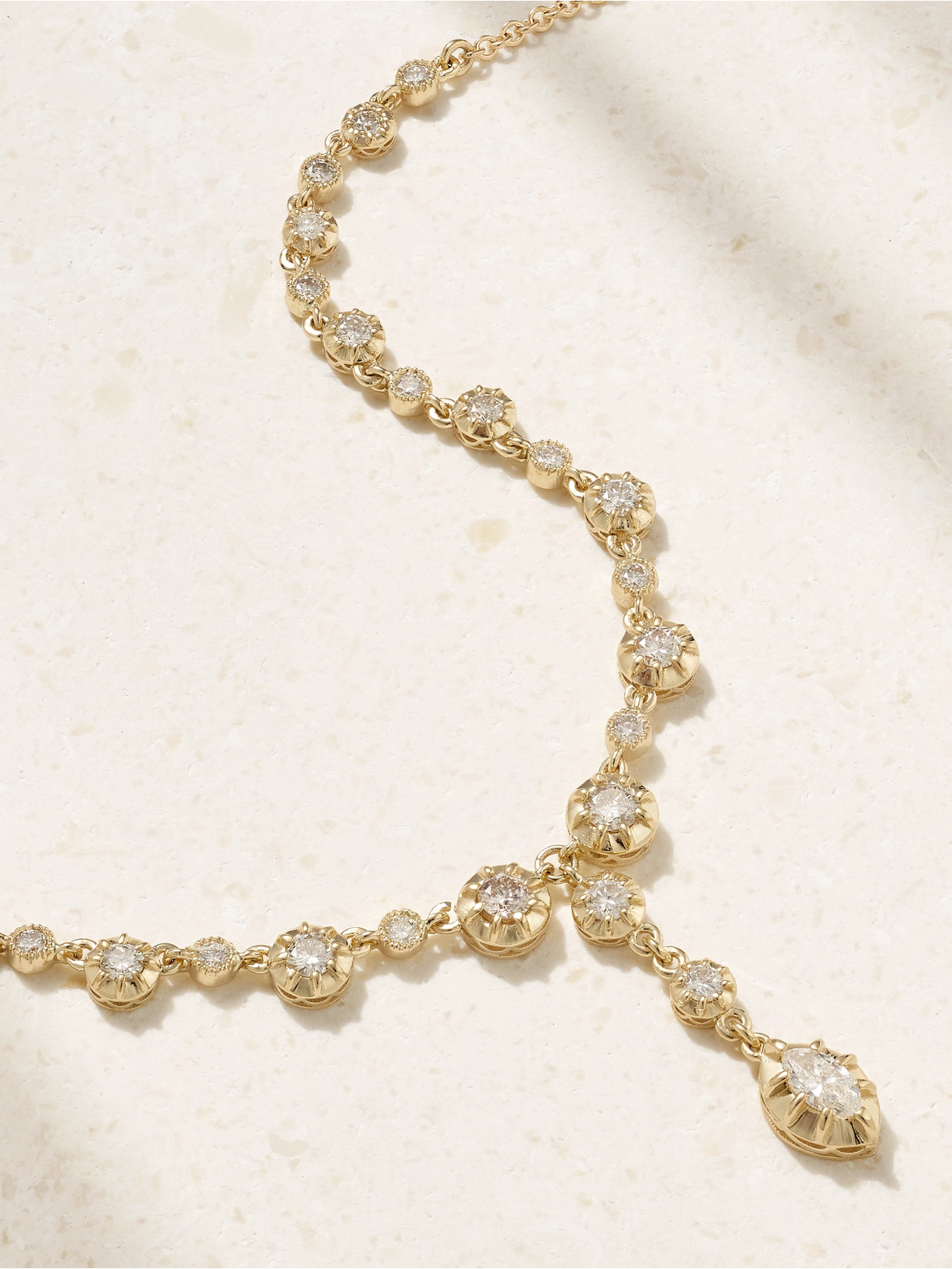 Jacquie Aiche Sophia 14-karat Gold Diamond Necklace