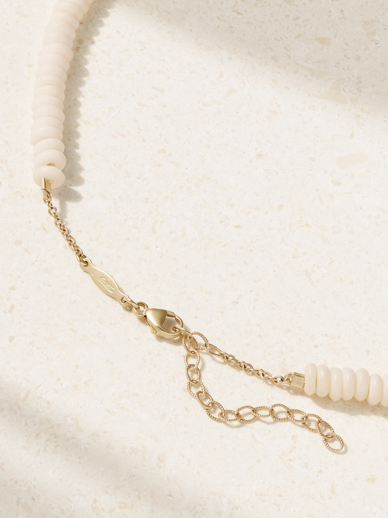 Jacquie Aiche Thunderbird 14-karat Gold, Bone, Diamond And Emerald Necklace In Gold