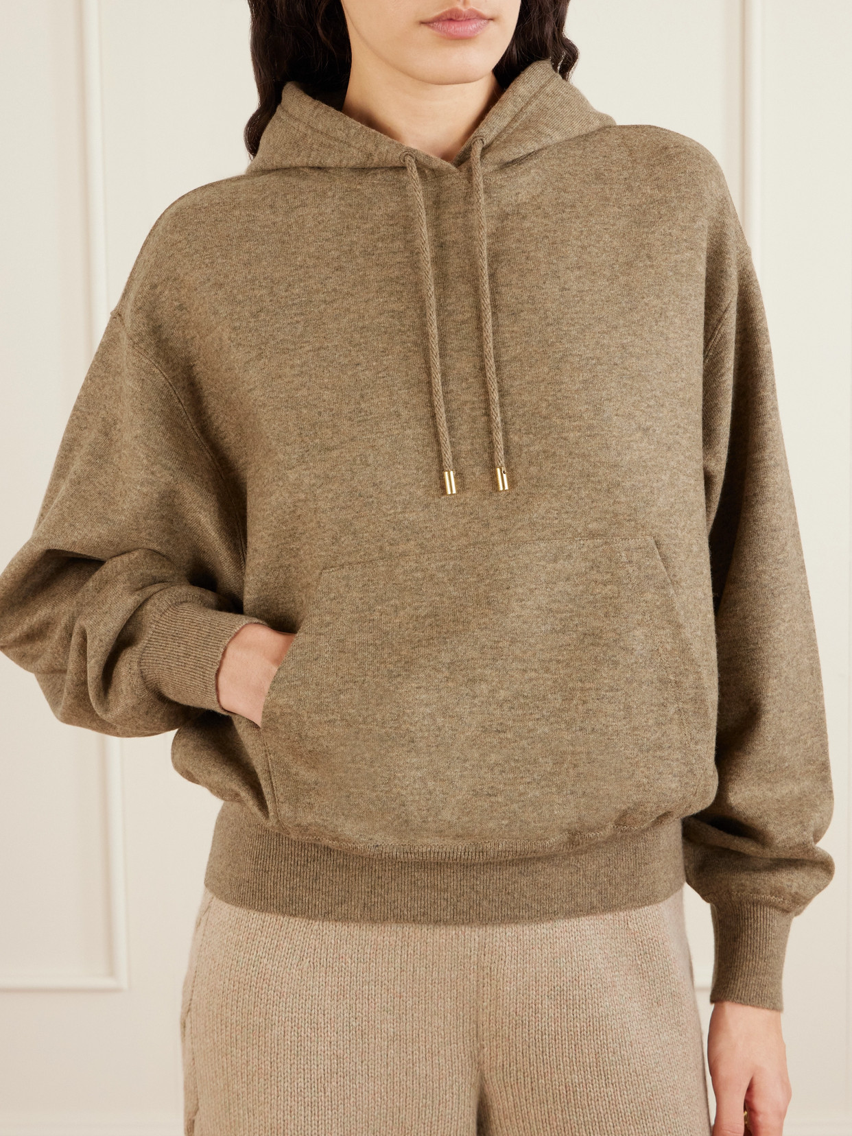 Loro Piana Rio Bodro Cashmere-blend Hoodie In Brown