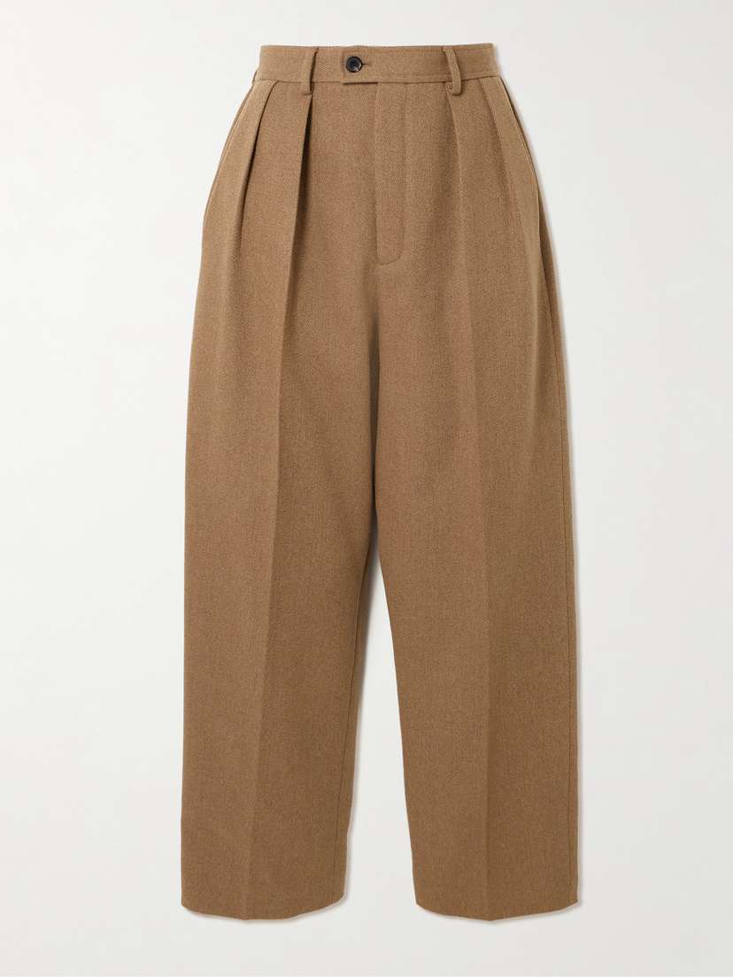 Loro Piana Rodger Pleated Rain System® Wool-twill Tapered Pants