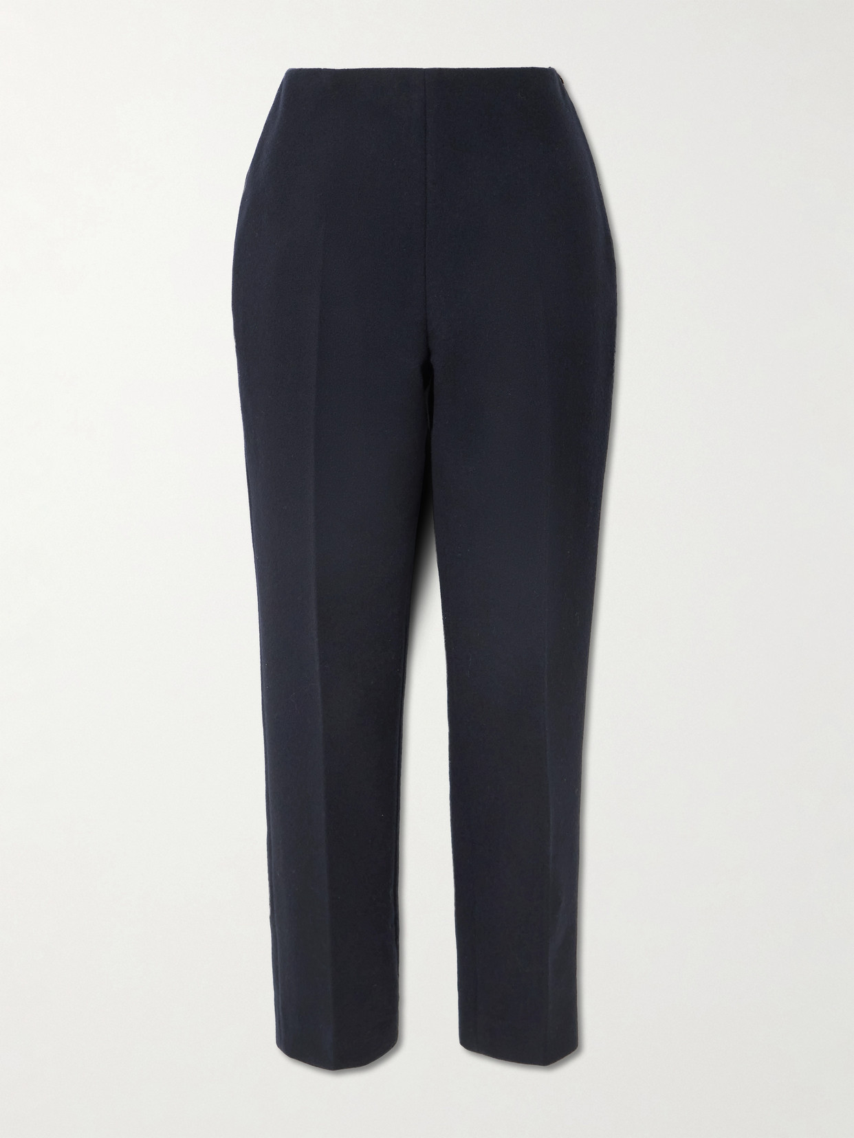 Loro Piana Ralph Pleated Cashmere Straight-leg Pants In Blue