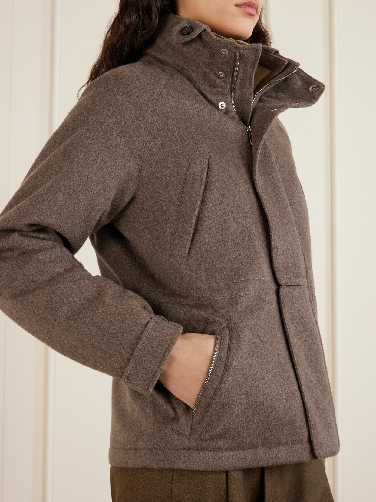 Loro Piana Cashmere Jacket In Brown