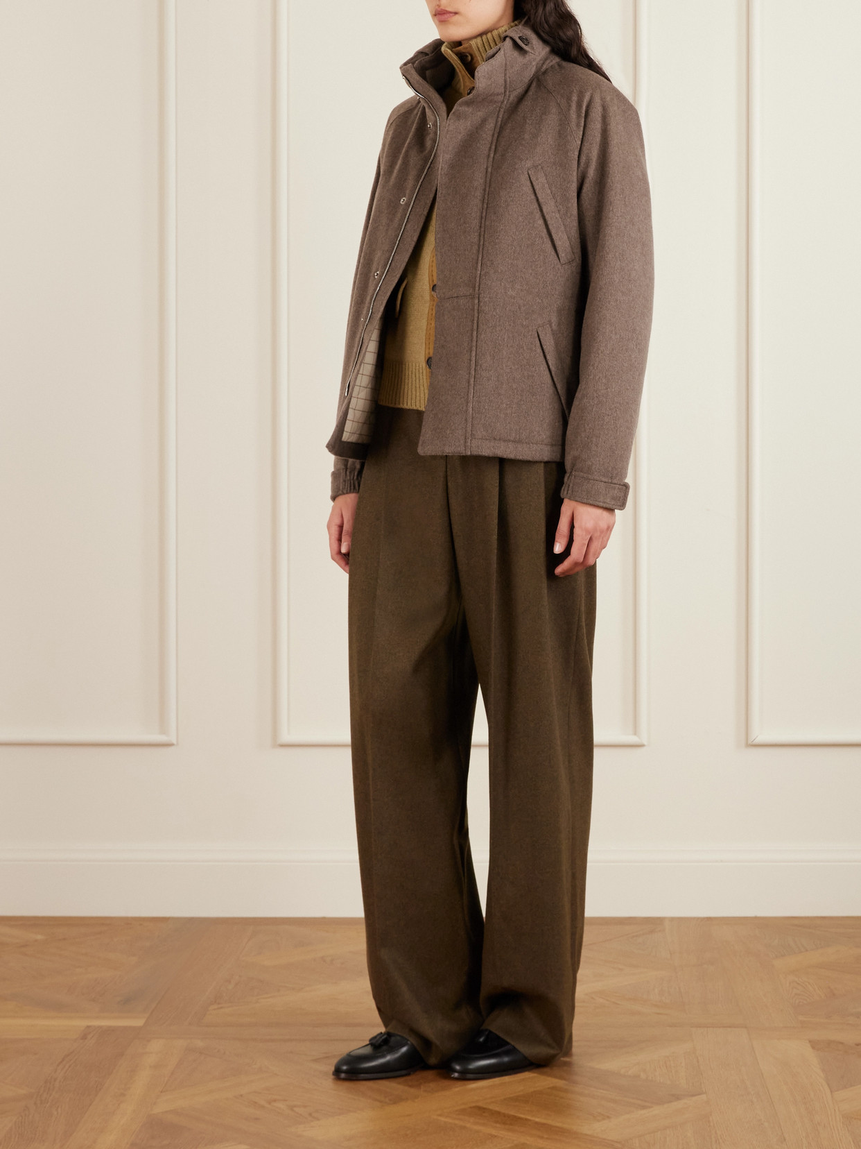 Loro Piana Cashmere Jacket In Brown