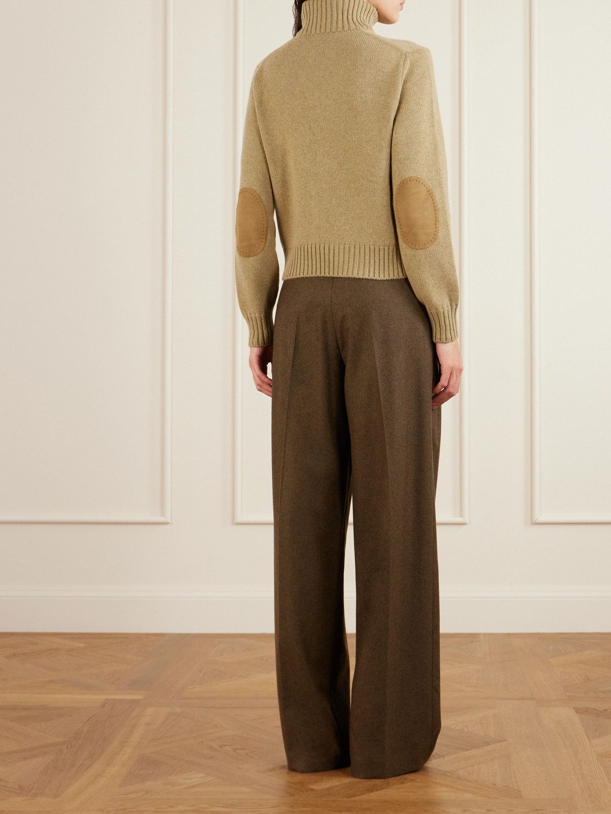 Loro Piana Parksville Suede-trimmed Cashmere Cardigan In Brown