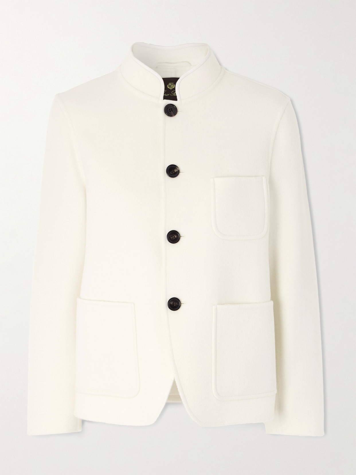 Loro Piana Spagna Cashmere-twill Jacket In White
