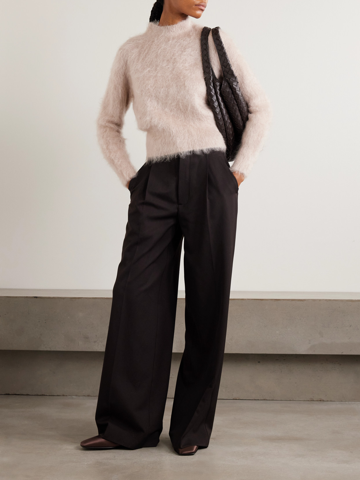 Loro Piana Mohair And Cashmere-blend Sweater In Neutral