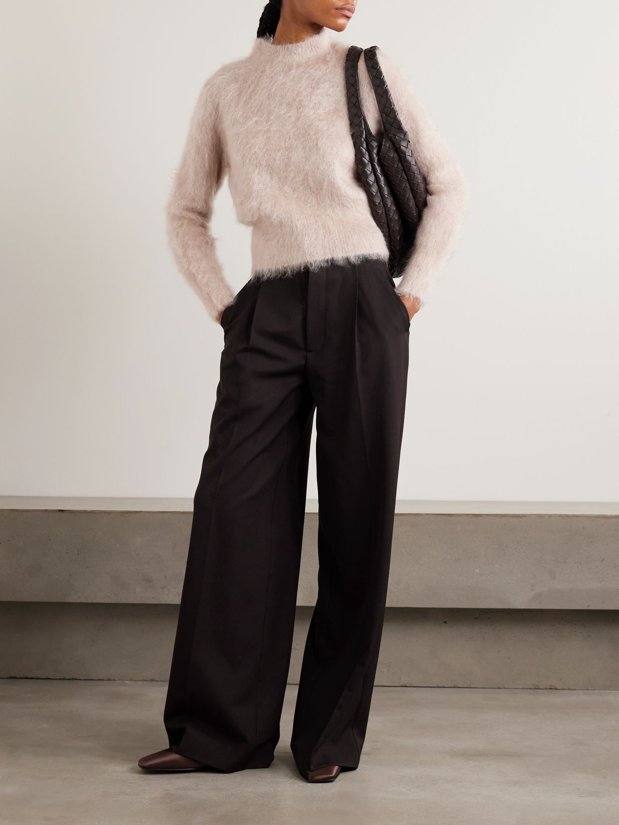 LOROPIANA 모헤어 캐시미어 혼합 스웨터