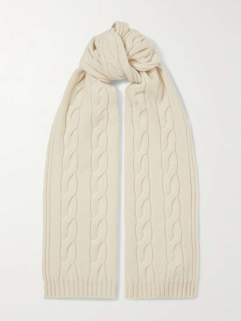 Loro Piana Cable-knit Cashmere Scarf