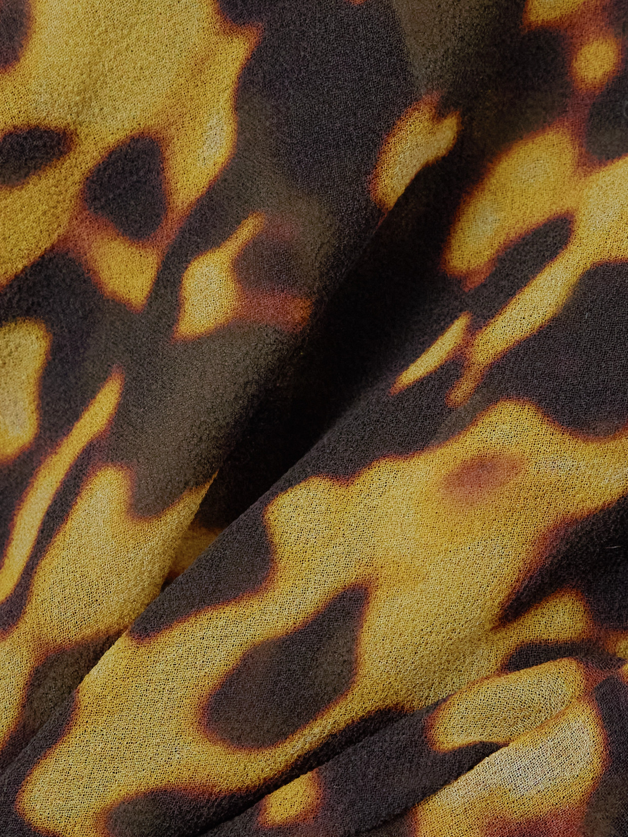 Christopher Esber Draped Asymmetric Leopard-print Silk-georgette Blouse In Animal Print