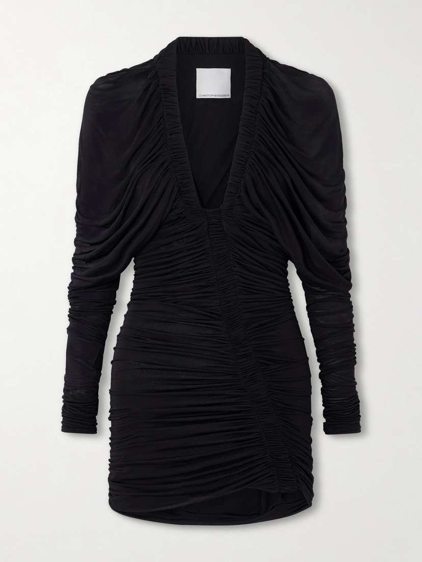 Christopher Esber Orion Ruched Stretch-jersey Mini Dress