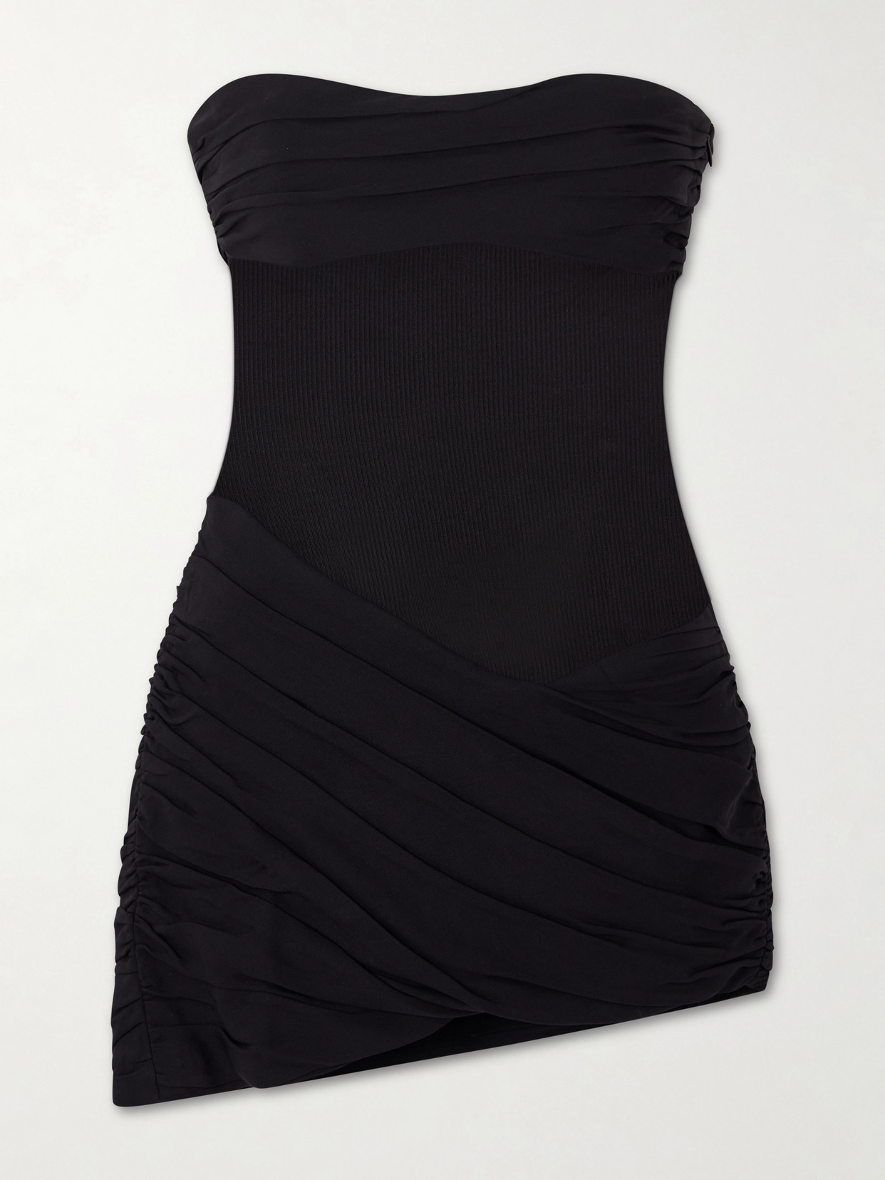 Christopher Esber Christo Ribbed-jersey Mini Dress In Black