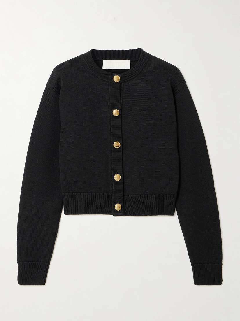 DESTREE Deborah Cropped Wool Cardigan