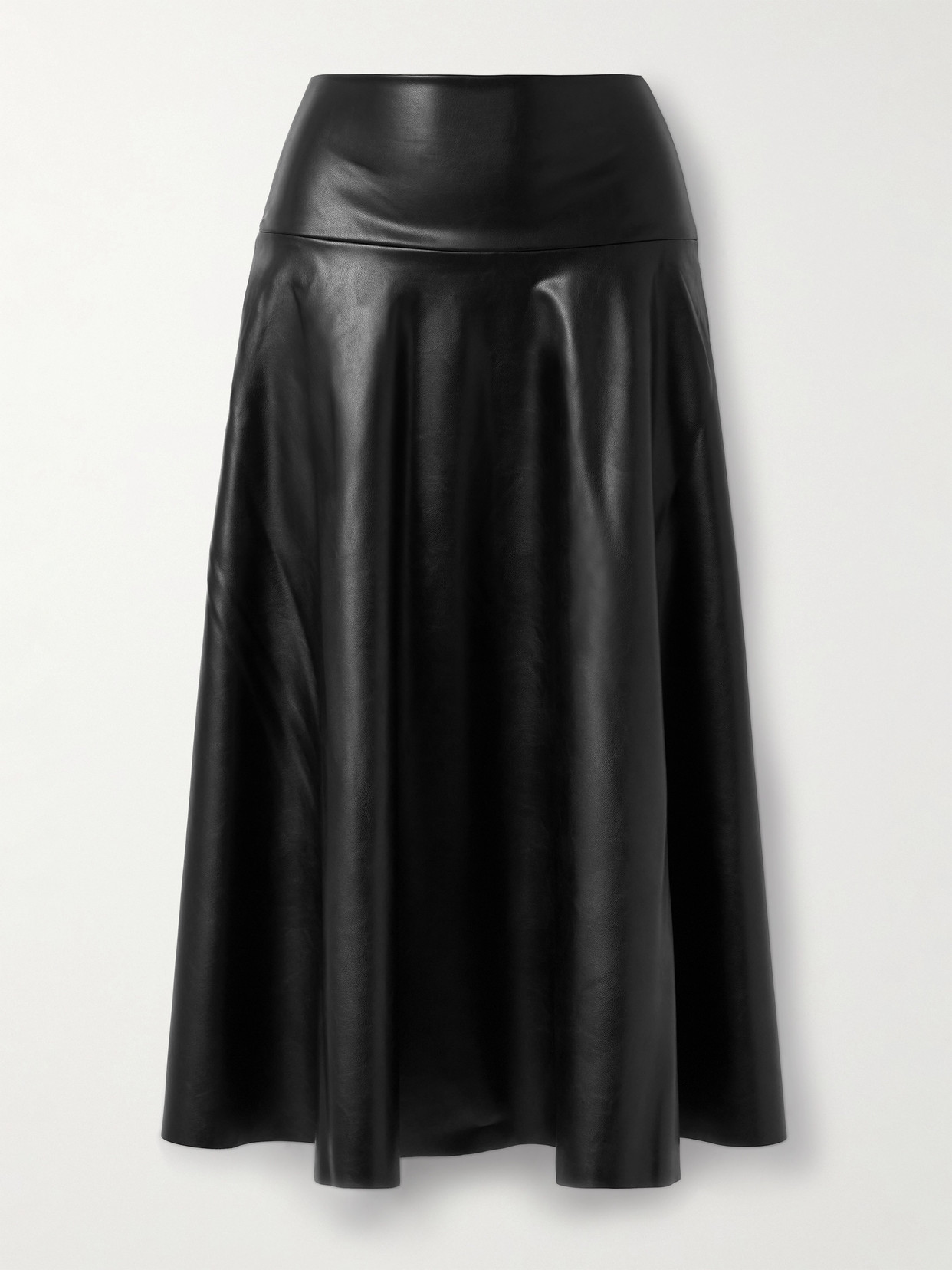Norma Kamali Vegan Midi Skirt In Black