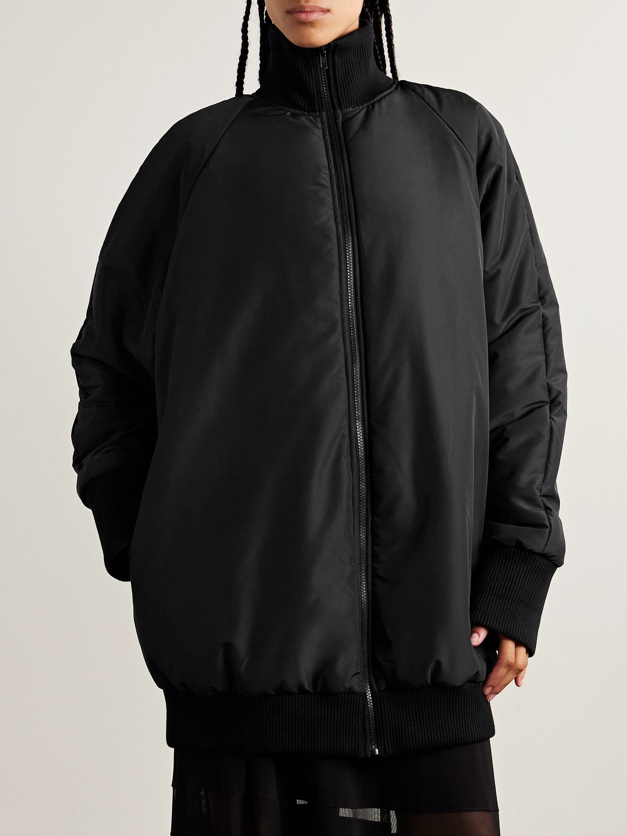 Oversized Padded Shell Bomber Jacket