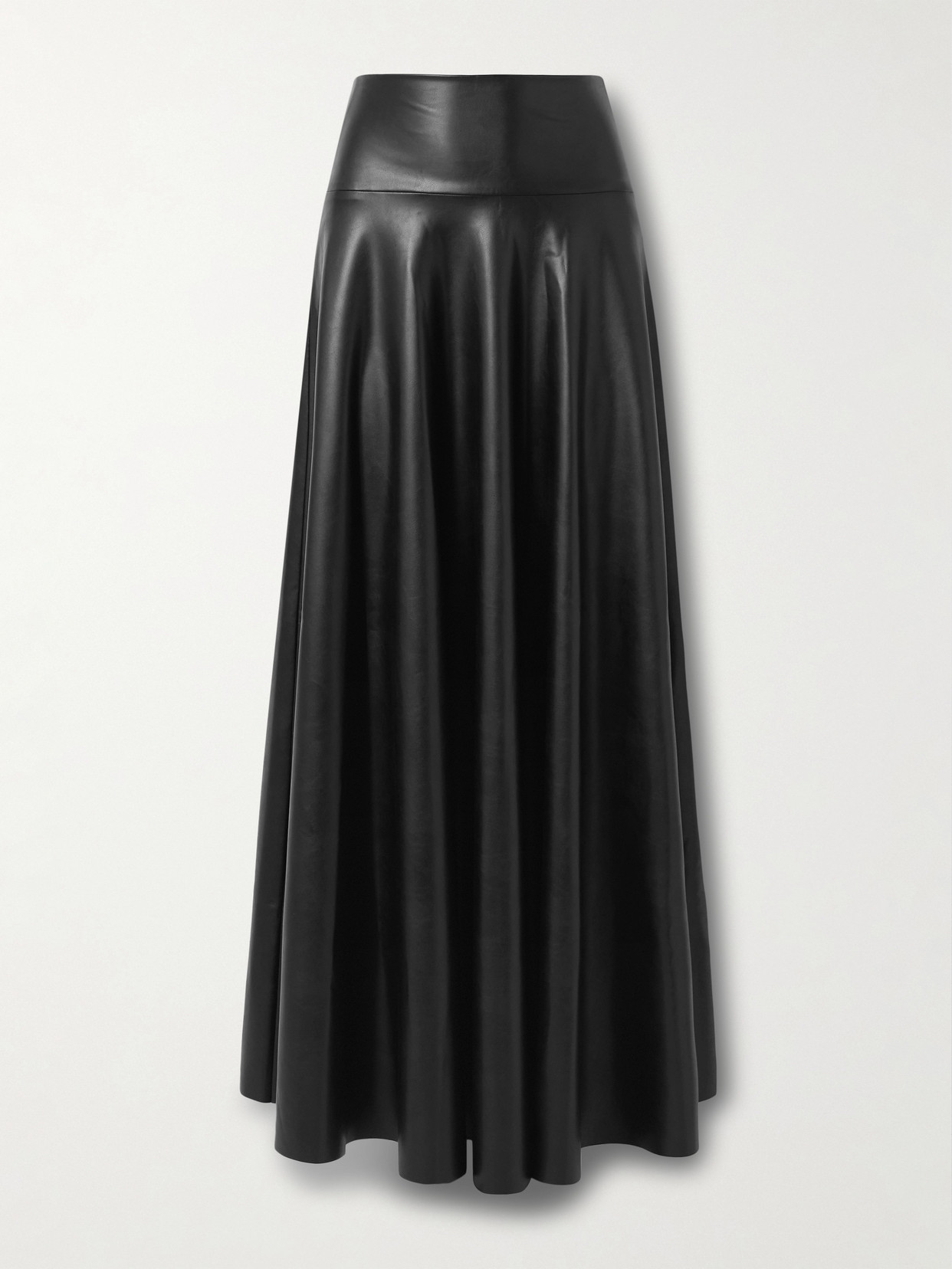 Norma Kamali Pu Maxi Skirt In Black