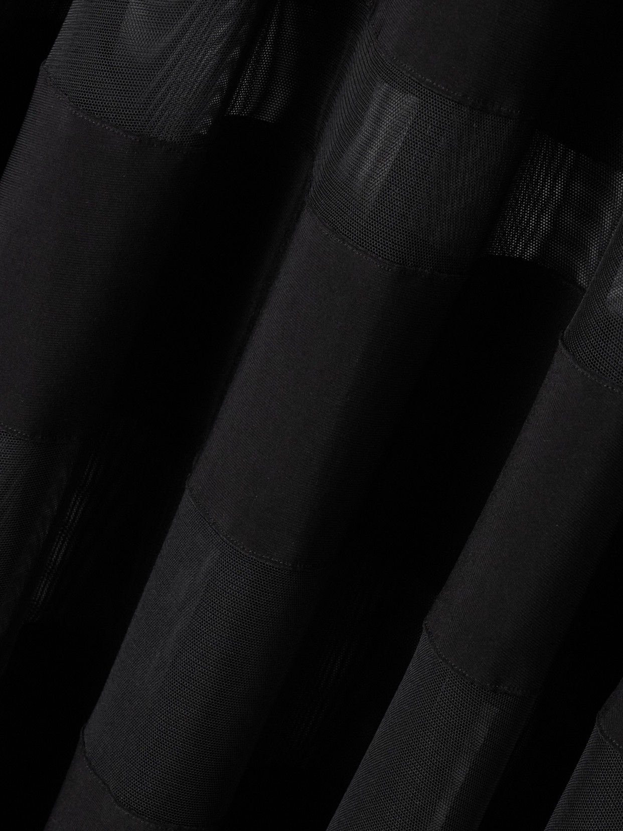 Norma Kamali Paneled Stretch-jersey And Mesh Maxi Skirt In Black