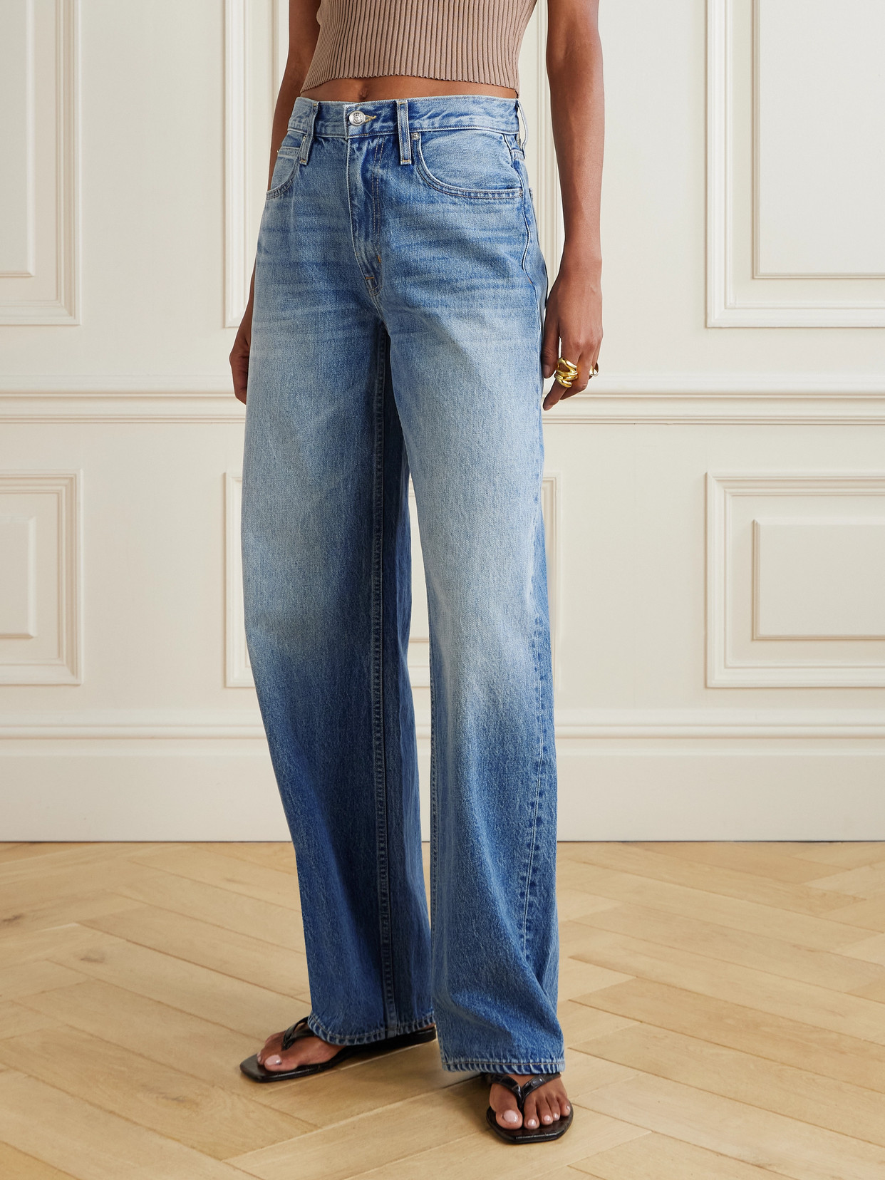 Slvrlake Cassie High-rise Barrel-leg Jeans In Blue