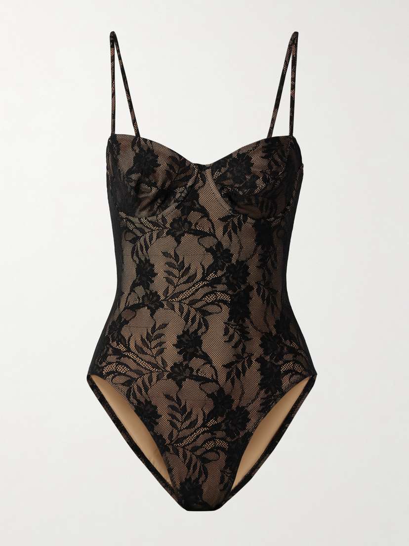 Norma Kamali Mio Lace Underwired Bodysuit