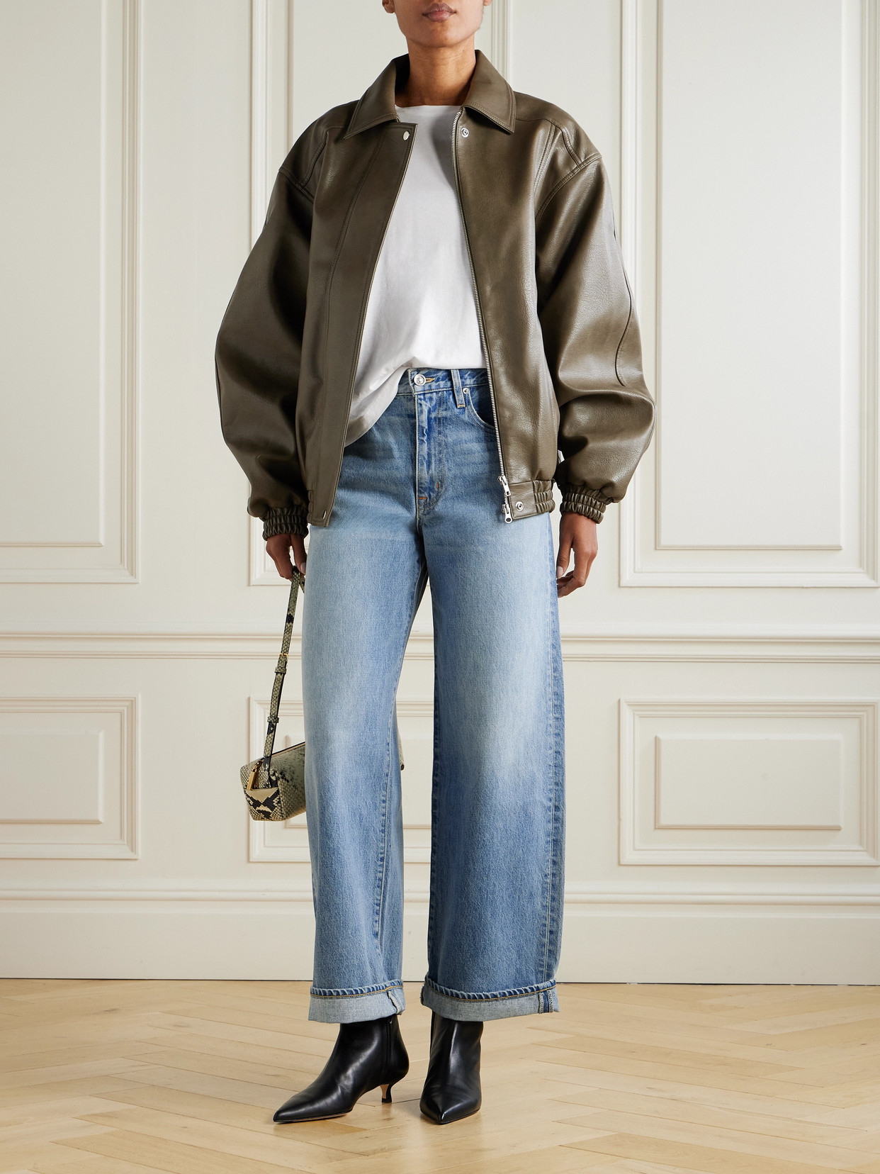 Noah Relaxed Turn Up High-Rise Straight-Leg Jeans