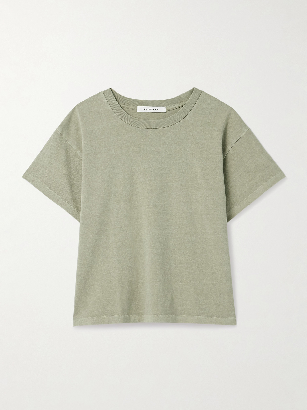 Slvrlake Square Cotton-jersey T-shirt In Green