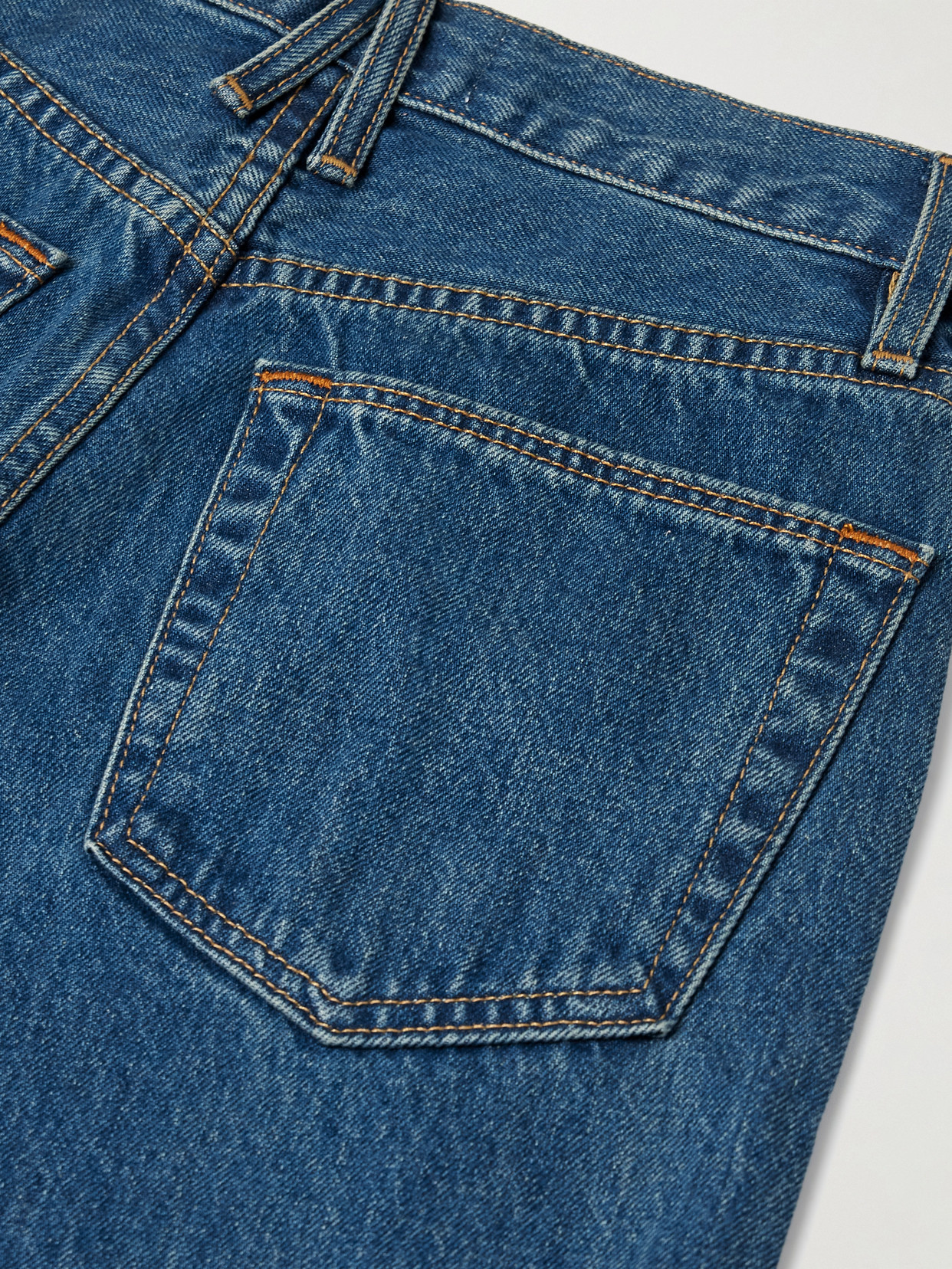 Slvrlake London Crop High Rise Straight Jeans In Forbidden Love In Blue